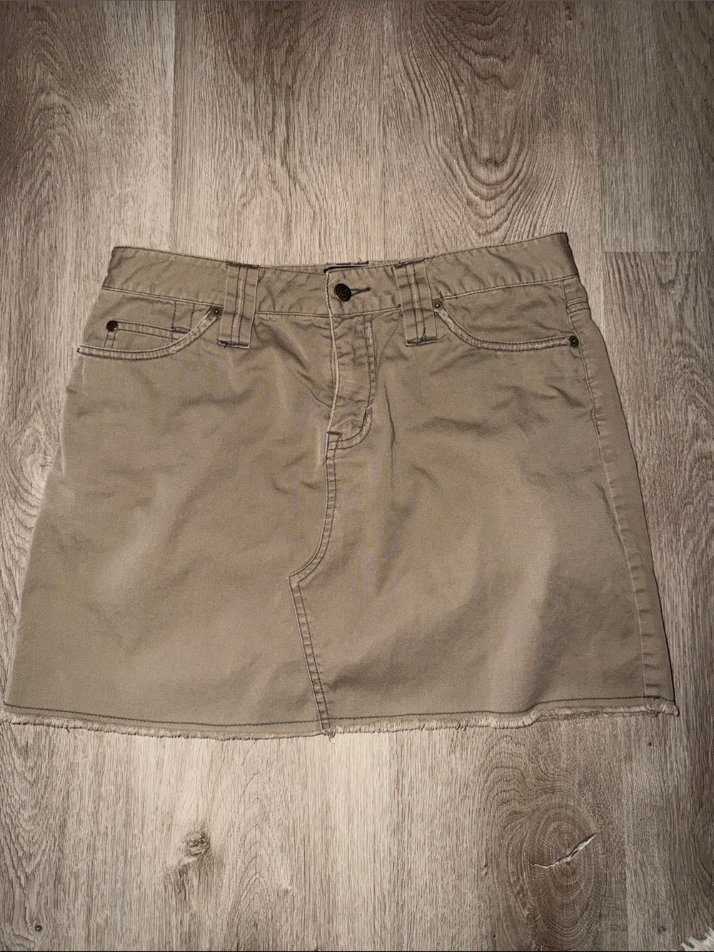 The Limited Khaki/Tan Demin Mini Skirt